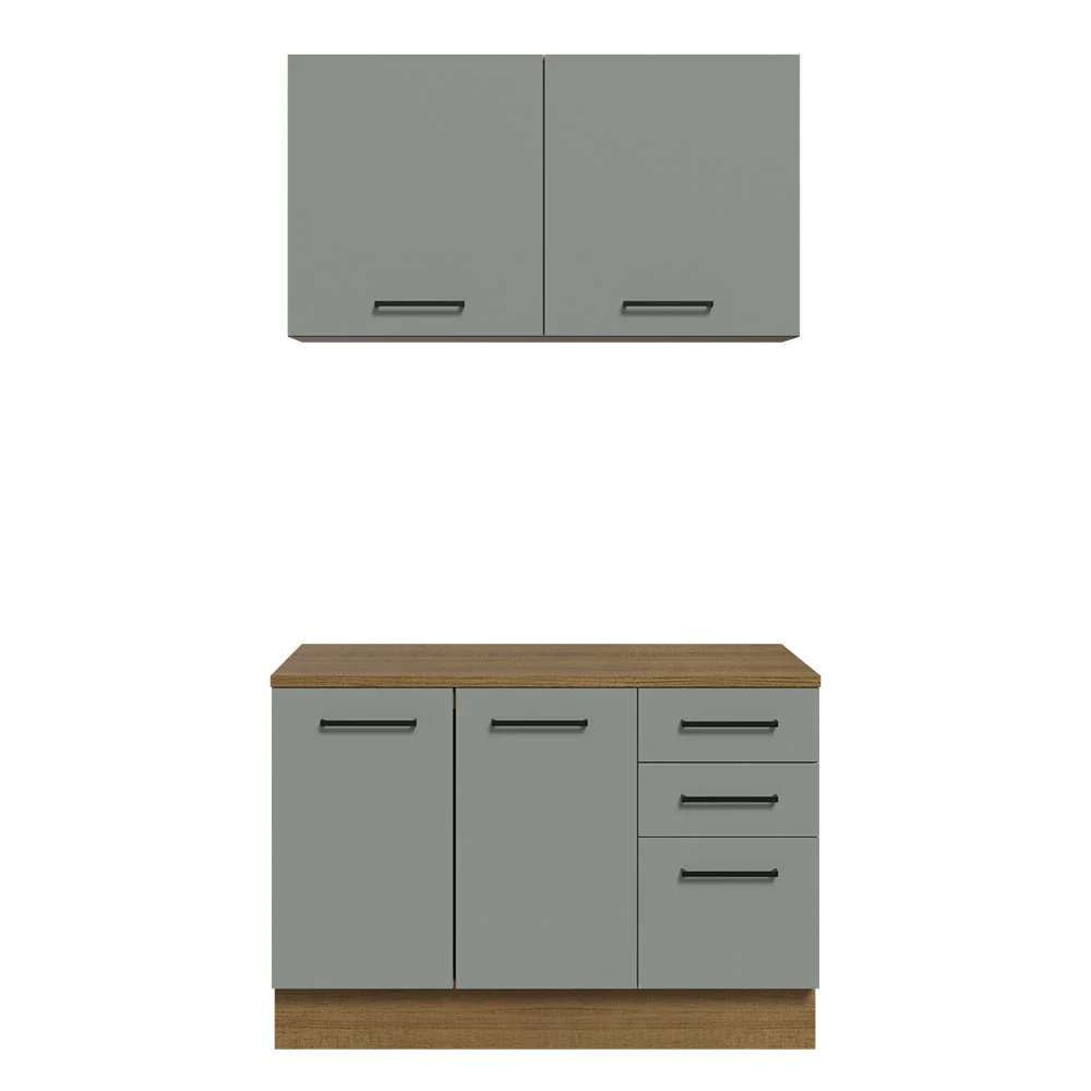 Mueble Integral Multiuso Garaje 120cm Marrón/Gris - Image 6