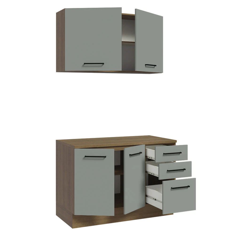 Mueble Integral Multiuso Garaje 120cm Marrón/Gris - Image 7