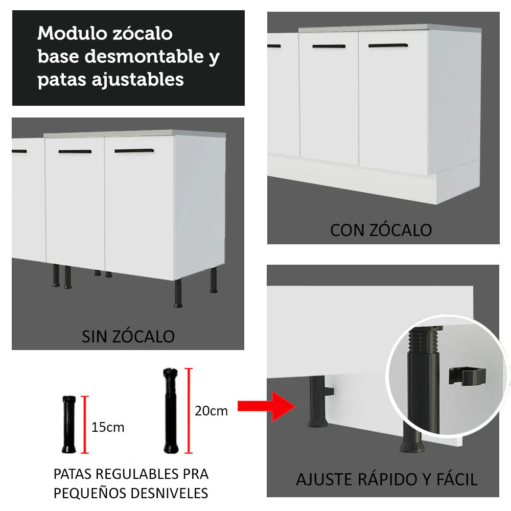 Mueble Integral Multiuso Garaje 80cm Blanco - Image 8