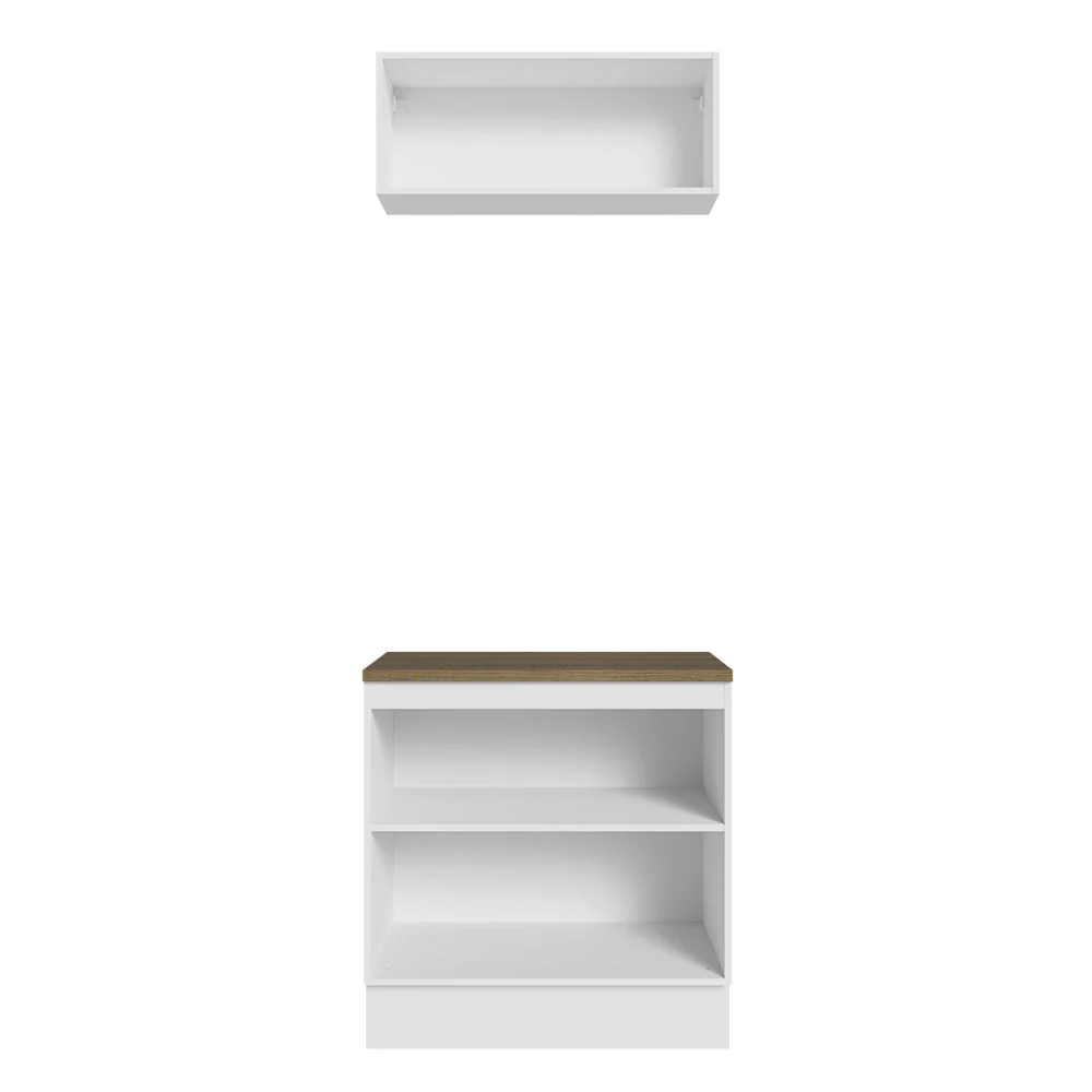Mueble Integral Multiuso Garaje 80cm Blanco/Marrón - Image 6