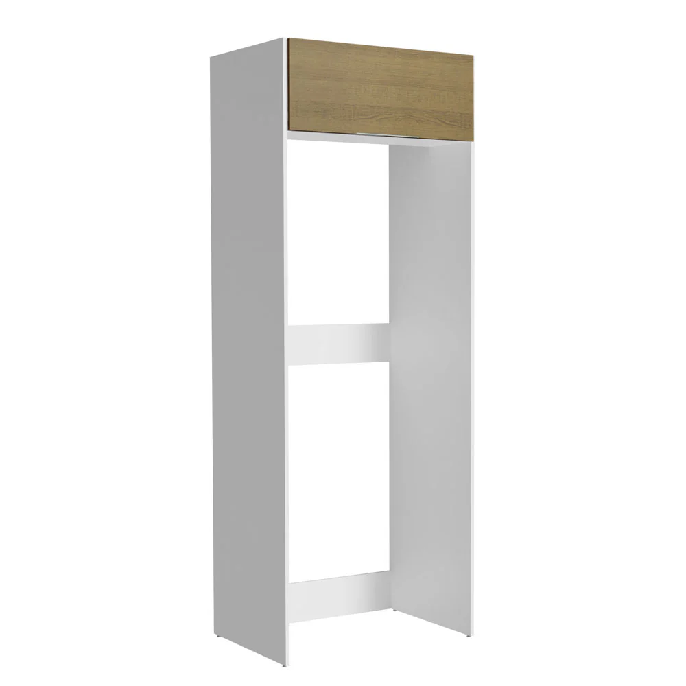 Mueble para Empotrar Heladera 1 Puerta Abatible Blanco/Marrón Stella Madesa - Image 2