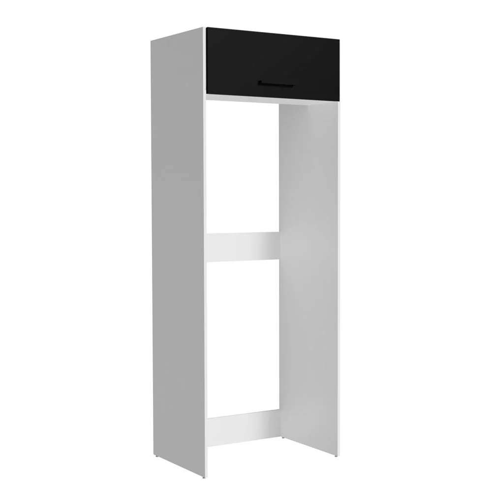Mueble para Empotrar Heladera 1 Puerta Abatible Blanco/Negro Agata Madesa - Image 2