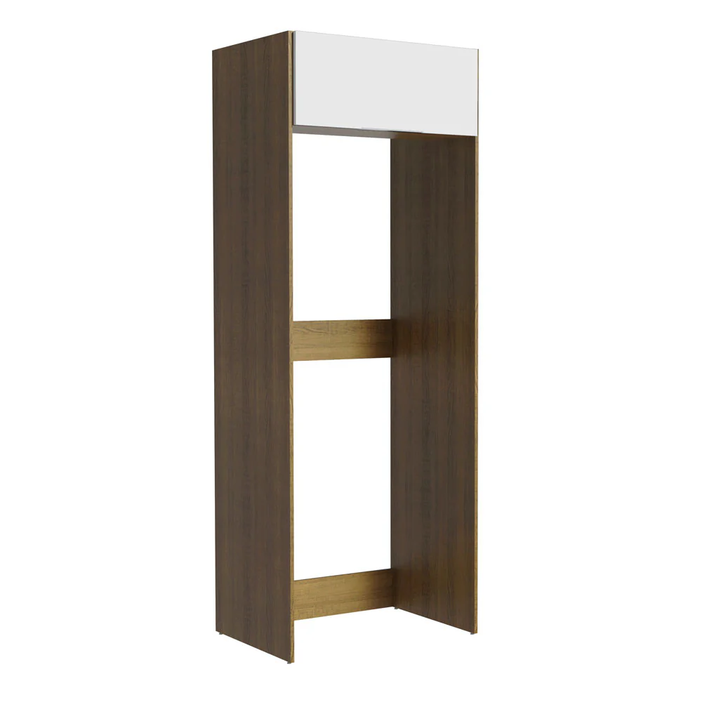 Mueble para Empotrar Heladera 1 Puerta Abatible Marrón/Blanco Stella Madesa - Image 2