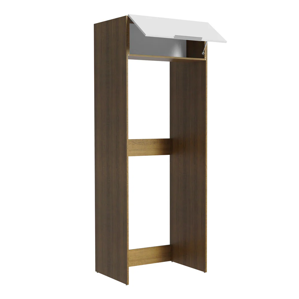 Mueble para Empotrar Heladera 1 Puerta Abatible Marrón/Blanco Stella Madesa - Image 7