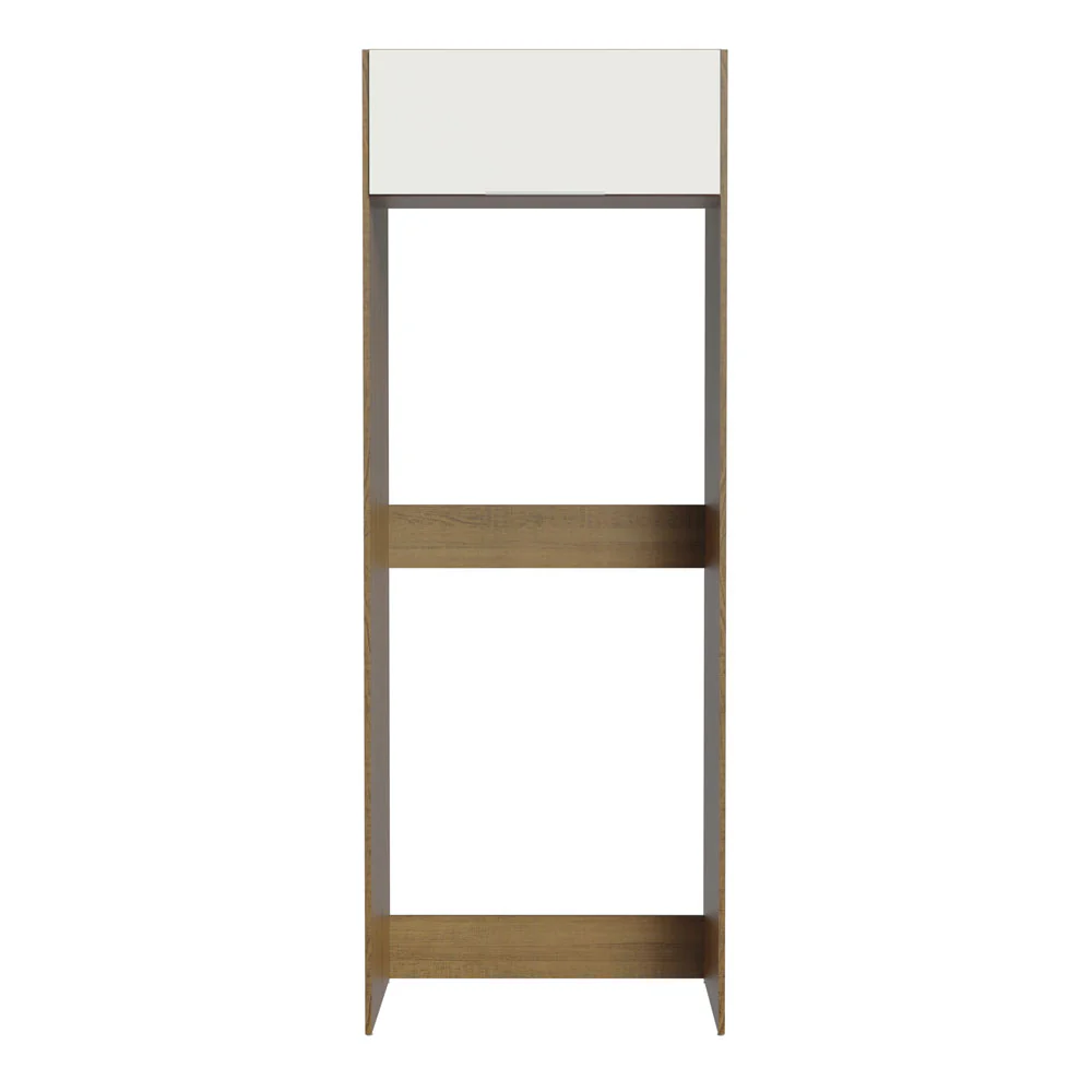 Mueble para Empotrar Heladera 1 Puerta Abatible Marrón/Blanco Stella Madesa - Image 8