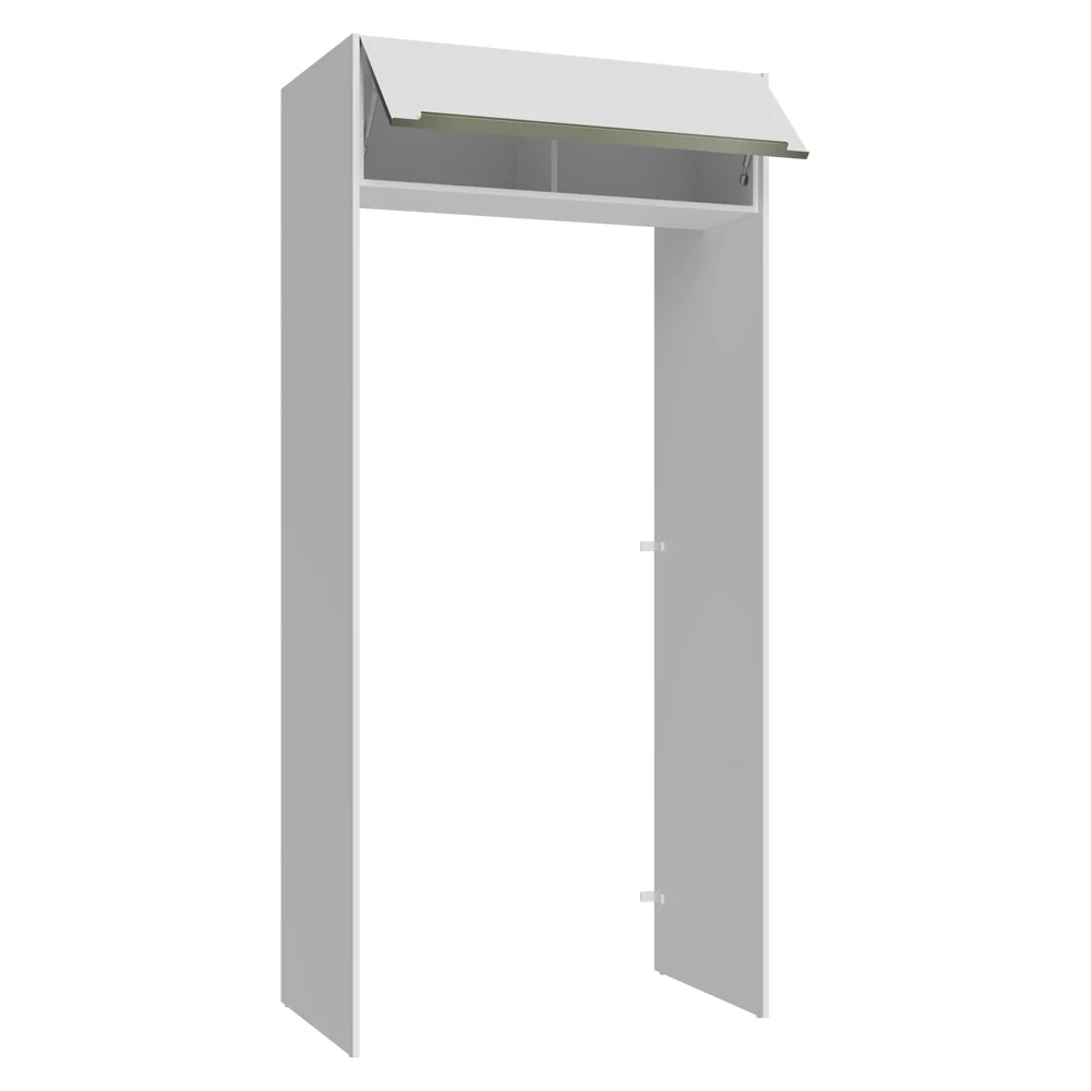 Mueble para empotrar Heladera 103 cm 1 Puerta Abatible Blanco Aterciopelado Lux Madesa - Image 5
