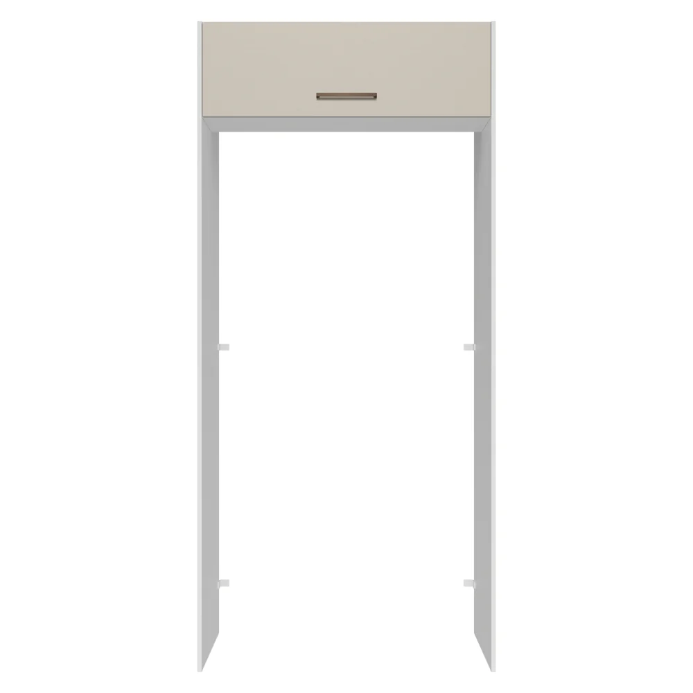 Mueble para empotrar Heladera 103 cm 1 Puerta Abatible Blanco/Crema Agata Madesa - Image 6