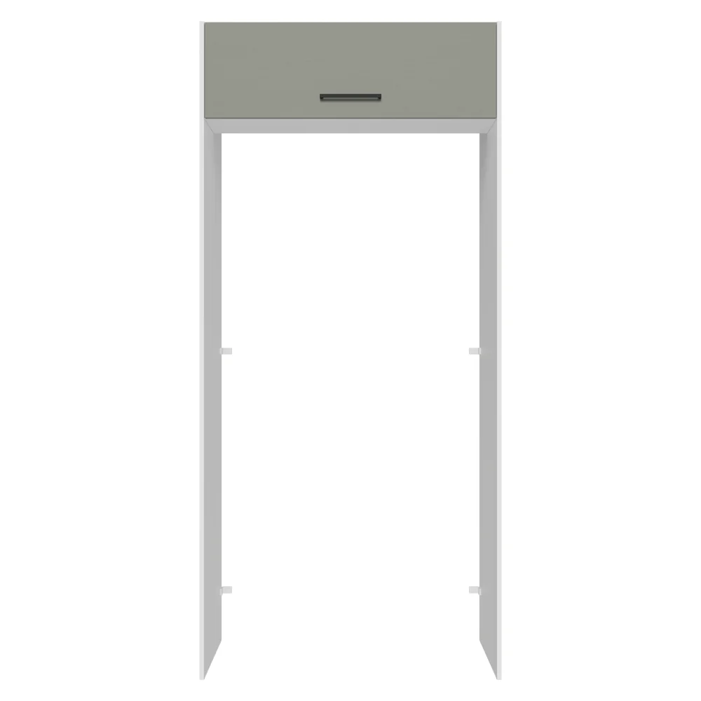 Mueble para empotrar Heladera 103 cm 1 Puerta Abatible Blanco/Gris Agata Madesa - Image 6