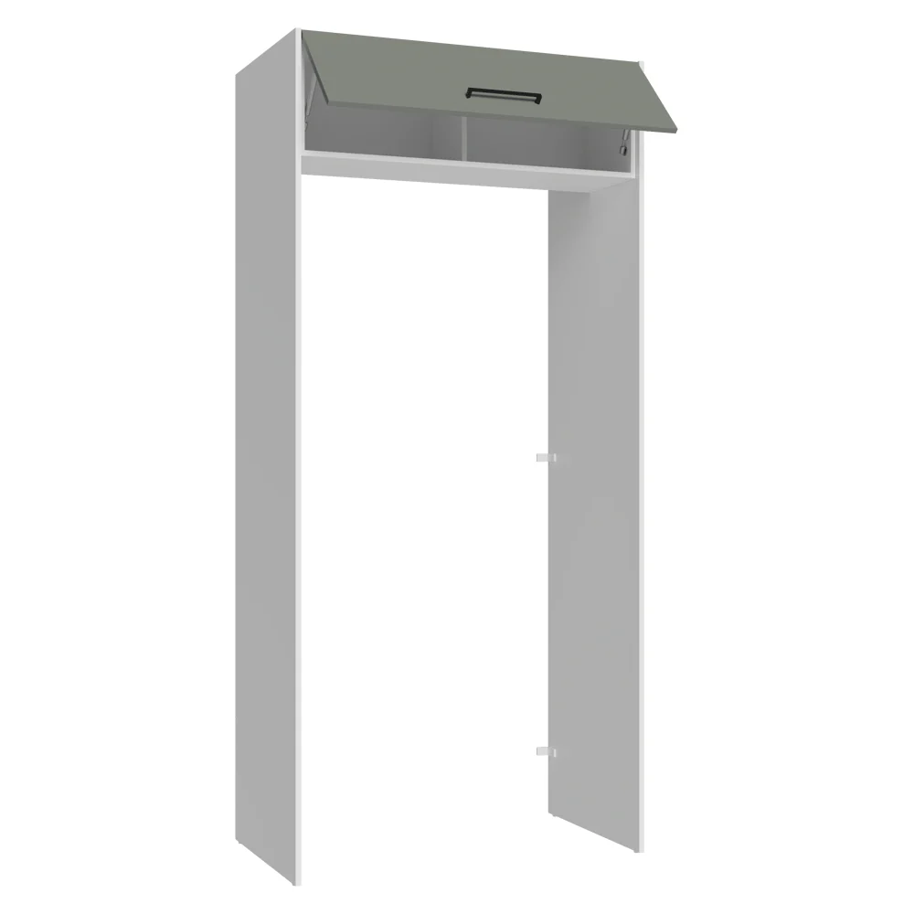 Mueble para empotrar Heladera 103 cm 1 Puerta Abatible Blanco/Gris Agata Madesa - Image 7