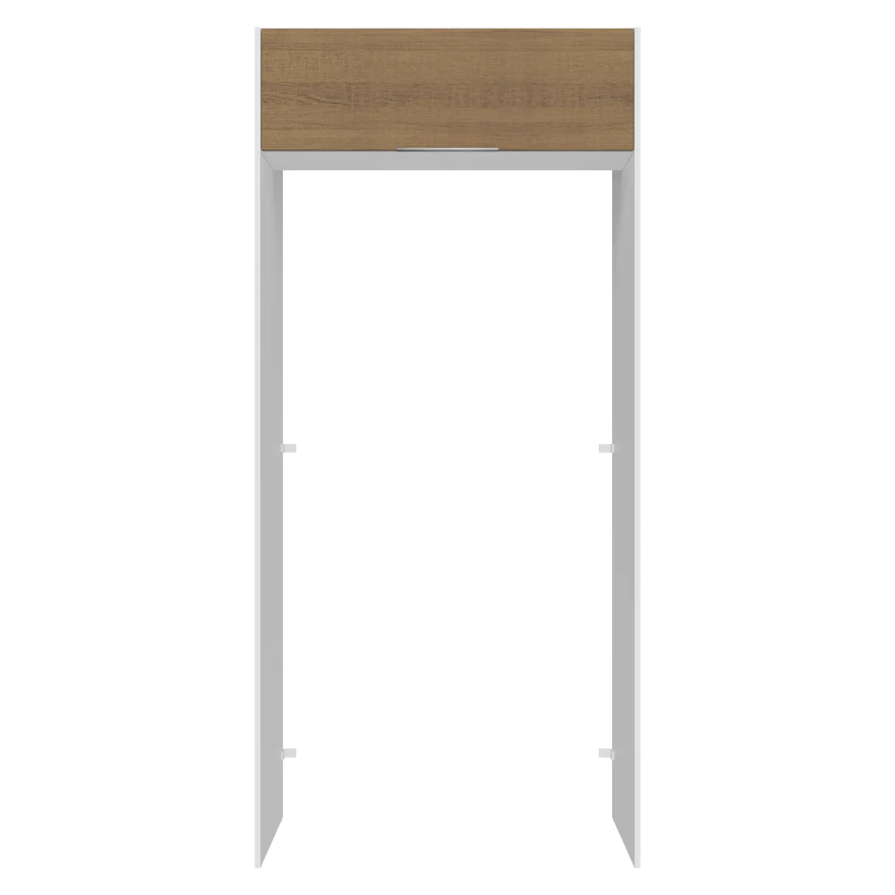 Mueble para empotrar Heladera 103 cm 1 Puerta Abatible Blanco/Marrón Stella Madesa - Image 5