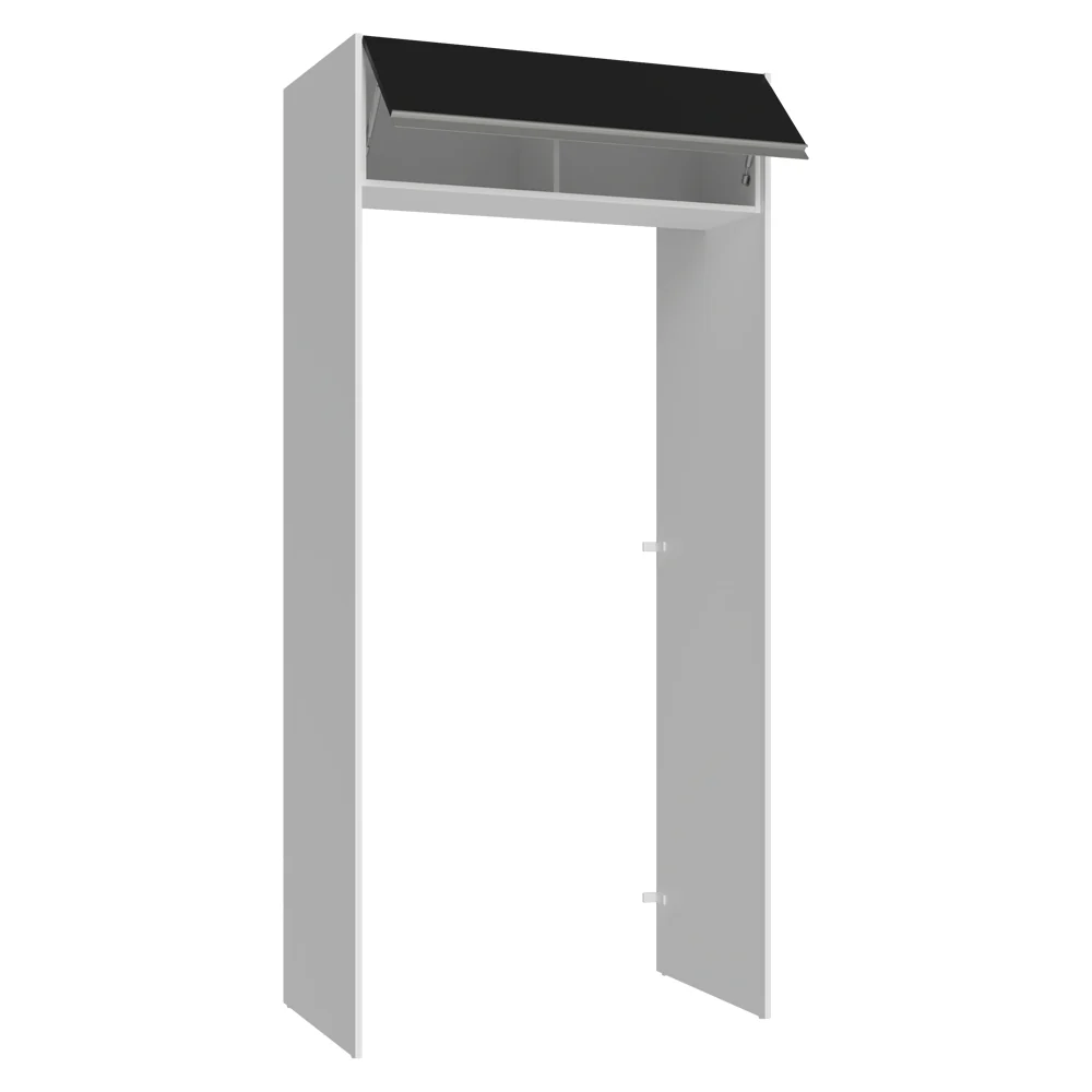 Mueble para empotrar Heladera 103 cm 1 Puerta Abatible Blanco/Negro Glamy Madesa - Image 6