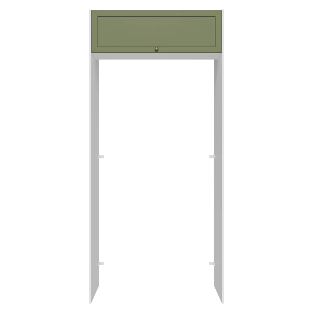 Mueble para empotrar Heladera 103 cm 1 Puerta Abatible Blanco/Verde Vik Madesa - Image 9