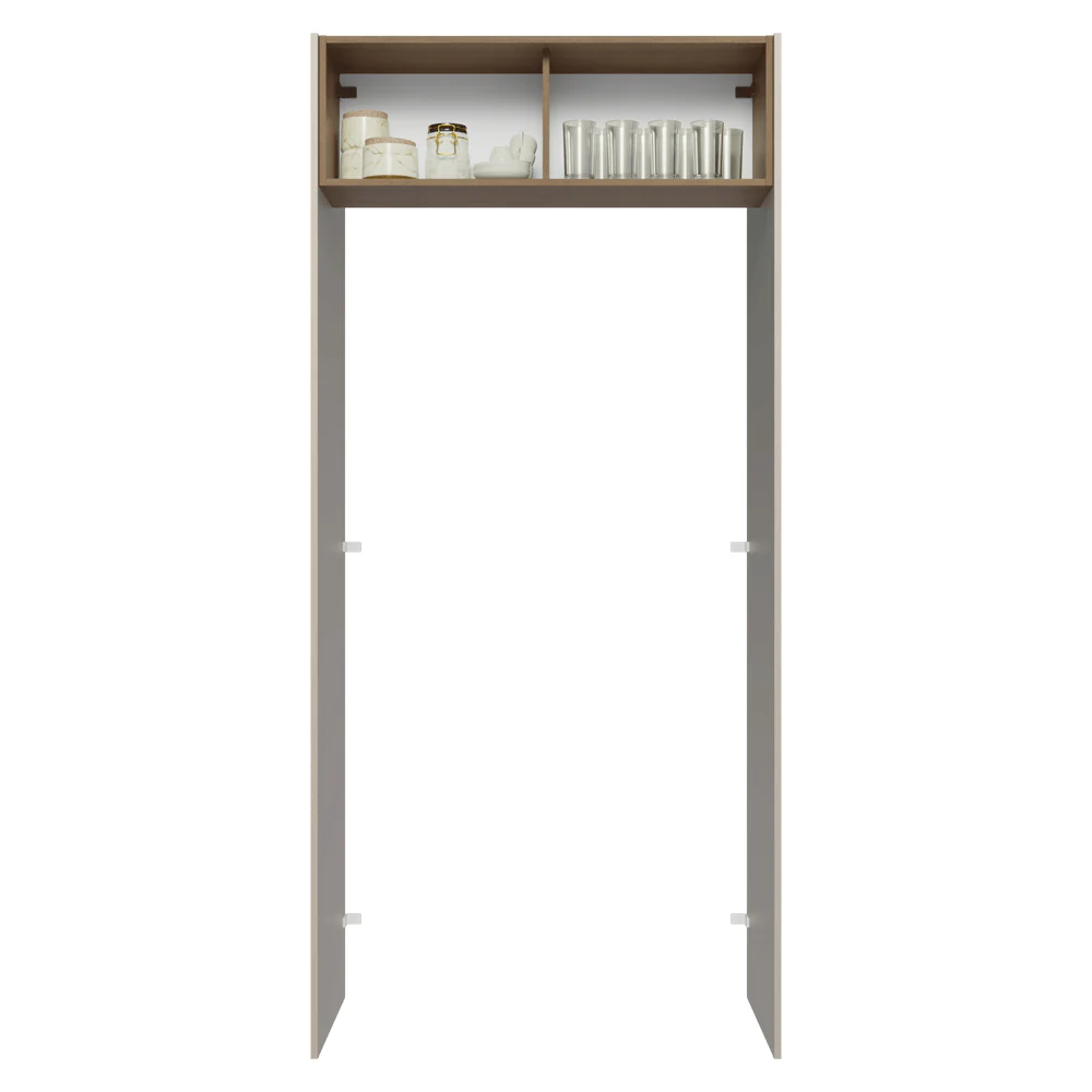 Mueble para empotrar Heladera 103 cm 1 Puerta Abatible Crema/Marrón/Crema Agata Madesa - Image 4