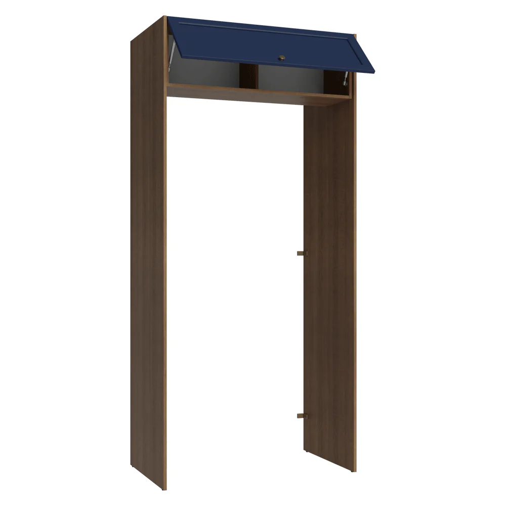 Mueble para empotrar Heladera 103 cm 1 Puerta Abatible Marrón/Azul Vik Madesa - Image 5