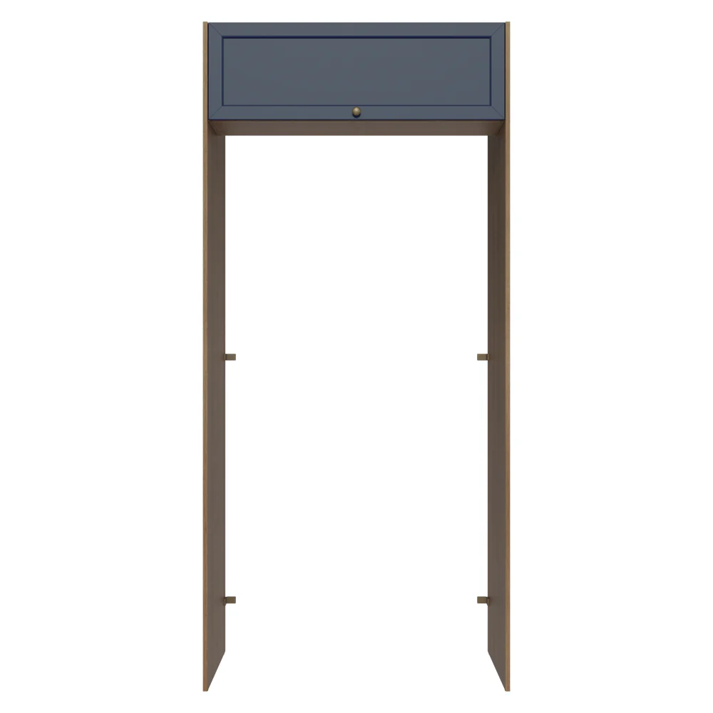 Mueble para empotrar Heladera 103 cm 1 Puerta Abatible Marrón/Azul Vik Madesa - Image 9