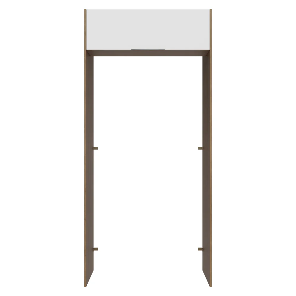 Mueble para empotrar Heladera 103 cm 1 Puerta Abatible Marrón/Blanco Stella Madesa - Image 6