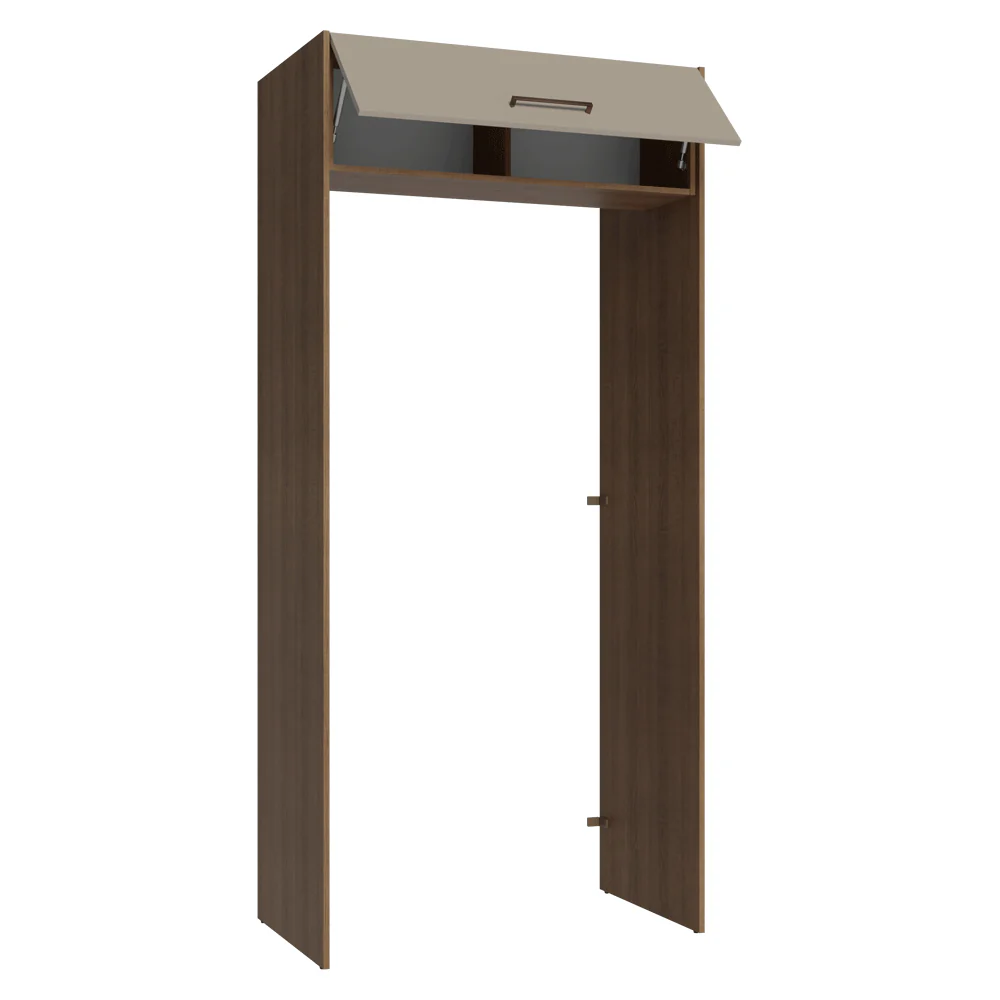 Mueble para empotrar Heladera 103 cm 1 Puerta Abatible Marrón/Crema Agata Madesa - Image 7