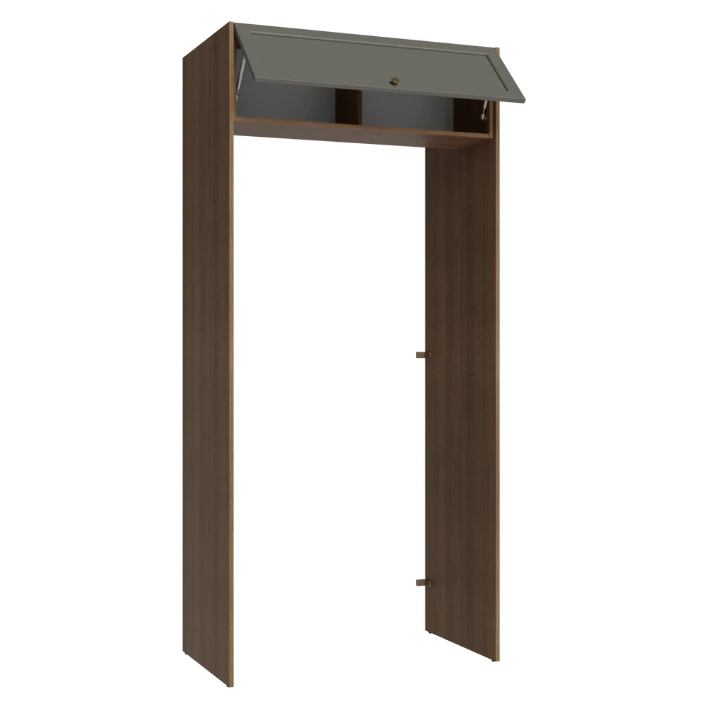 Mueble para empotrar Heladera 103 cm 1 Puerta Abatible  Marrón/Gris Vik Madesa - Image 5