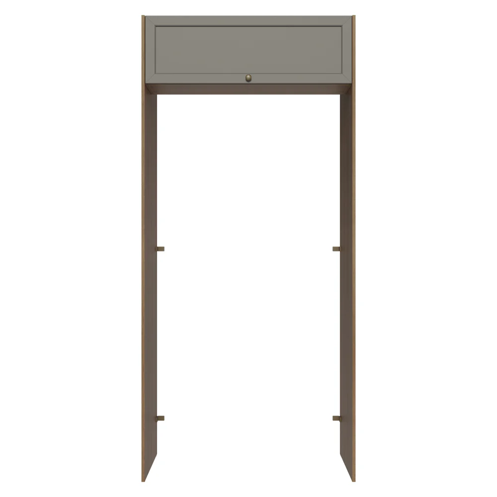 Mueble para empotrar Heladera 103 cm 1 Puerta Abatible  Marrón/Gris Vik Madesa - Image 9