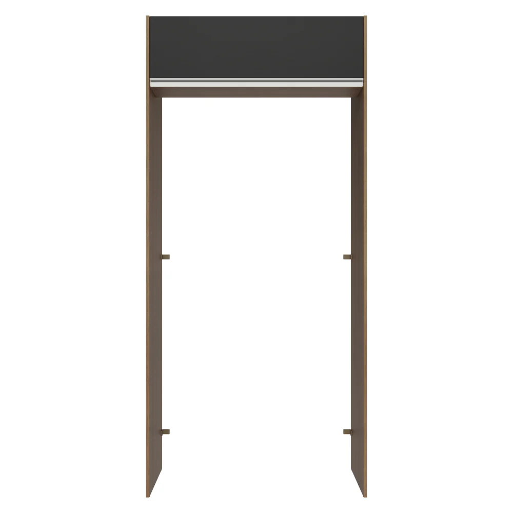 Mueble para empotrar Heladera 103 cm 1 Puerta Abatible Marrón/Negro Glamy Madesa - Image 5