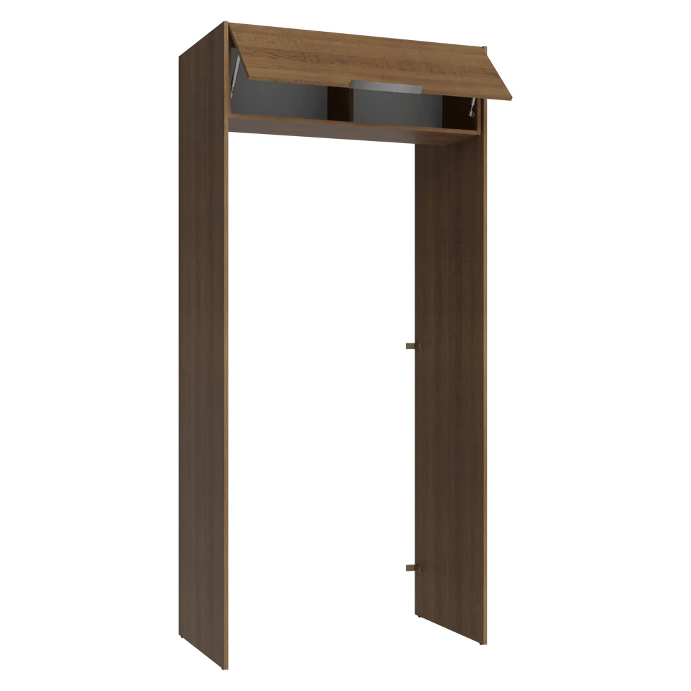 Mueble para empotrar Heladera 103 cm 1 Puerta Abatible Marrón Stella Madesa - Image 6