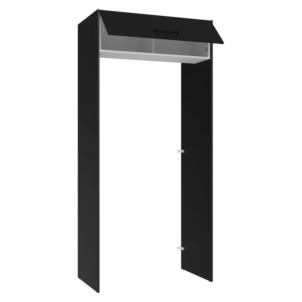 Mueble para empotrar Heladera 103 cm 1 Puerta Abatible Negro/Blanco/Negro Agata Madesa - Image 7