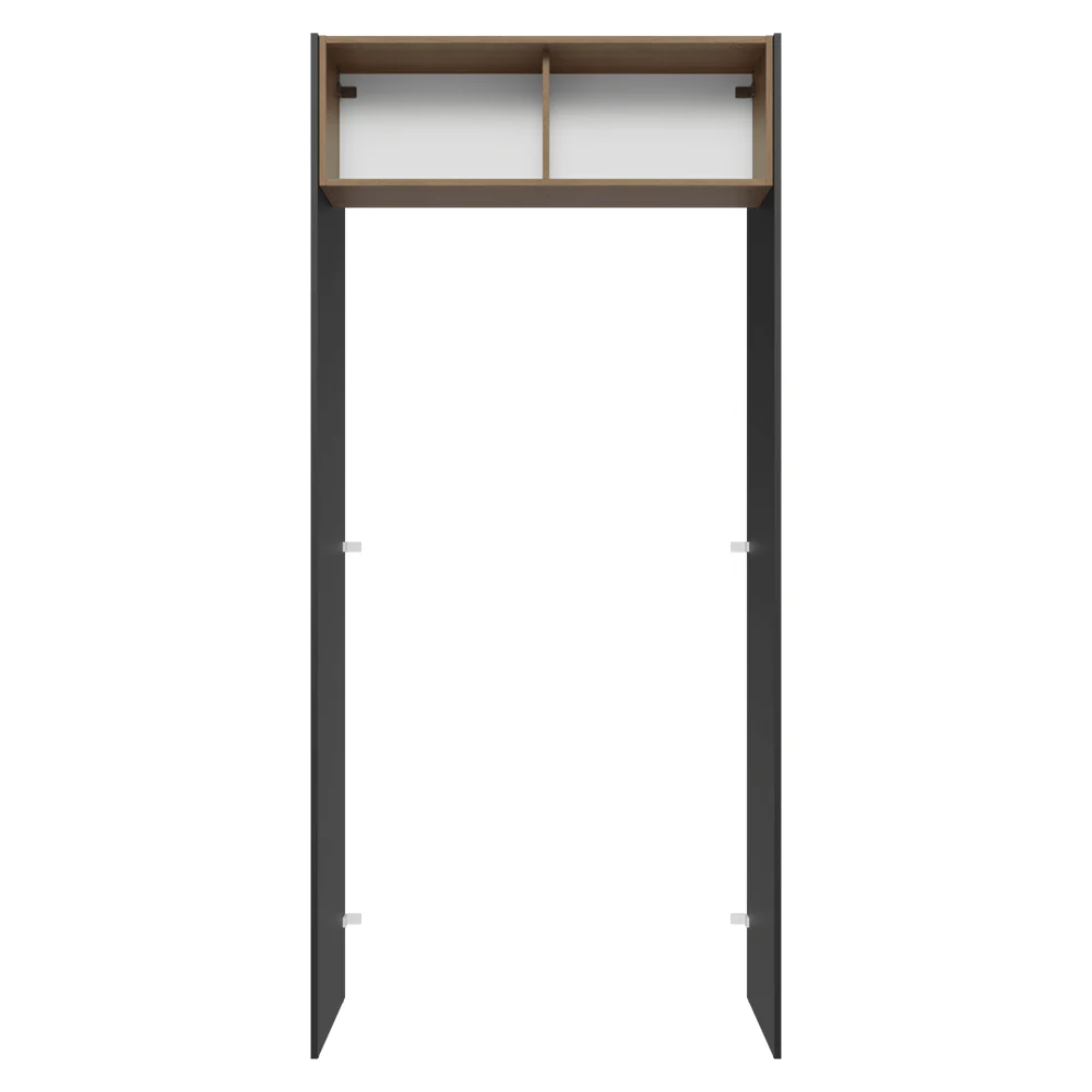 Mueble para empotrar Heladera 103 cm 1 Puerta Abatible Negro/Marrón/Negro Agata Madesa - Image 10