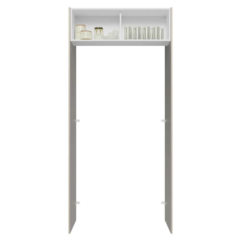Mueble para empotrar Heladera 103 cm 1 Pueta Abatible Crema/Blanco/Crema Vik Madesa - Image 4