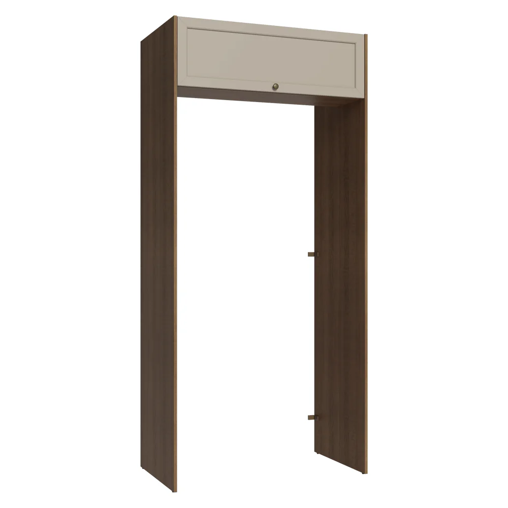 Mueble para empotrar Heladera 103 cm 1 Pueta Abatible Marrón/Crema Vik Madesa