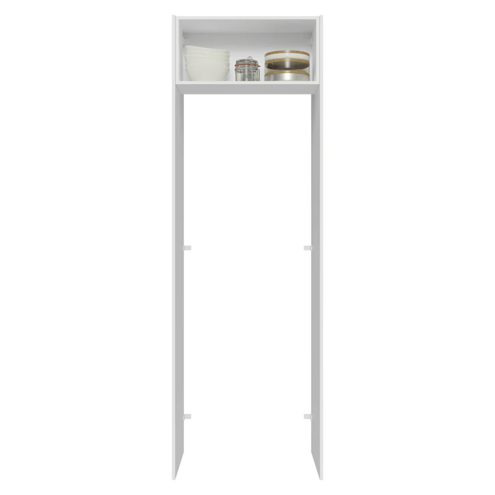 Mueble para empotrar Heladera 73 cm 1 Puerta Abatible Blanco Aterciopelado Lux Madesa - Image 4