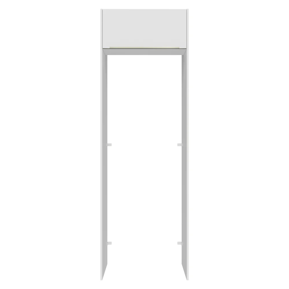 Mueble para empotrar Heladera 73 cm 1 Puerta Abatible Blanco Aterciopelado Lux Madesa - Image 9