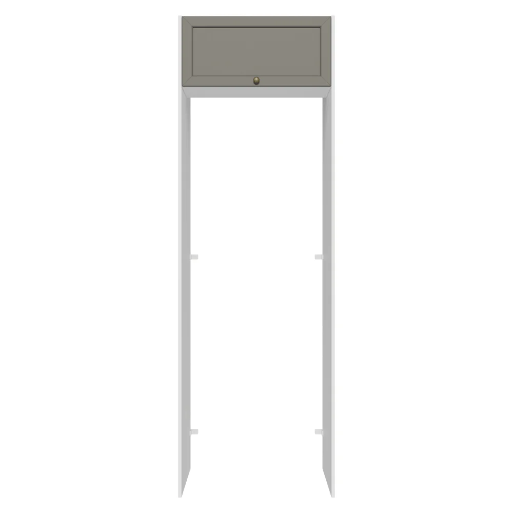 Mueble para empotrar Heladera 73 cm 1 Puerta Abatible Blanco/Gris Vik Madesa - Image 10