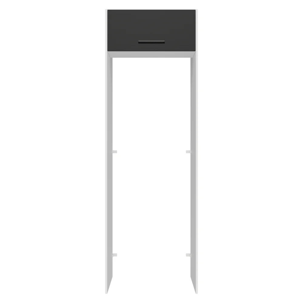 Mueble para empotrar Heladera 73 cm 1 Puerta Abatible Blanco/Negro Agata Madesa - Image 6