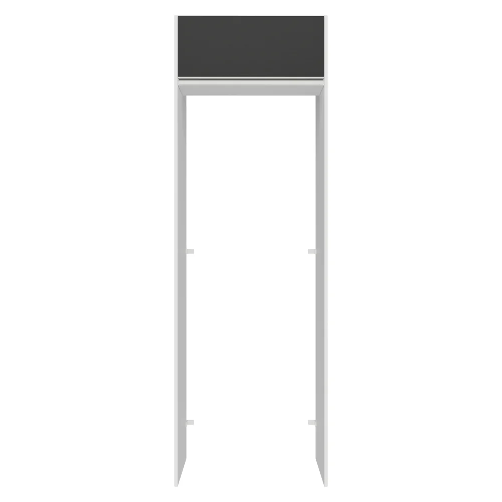 Mueble para empotrar Heladera 73 cm 1 Puerta Abatible  Blanco/Negro Glamy Madesa - Image 6