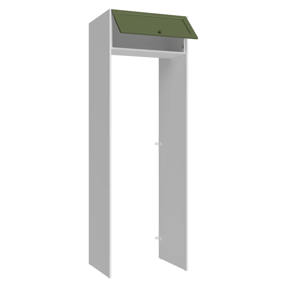 Mueble para empotrar Heladera 73 cm 1 Puerta Abatible Blanco/Verde Vik Madesa - Image 5