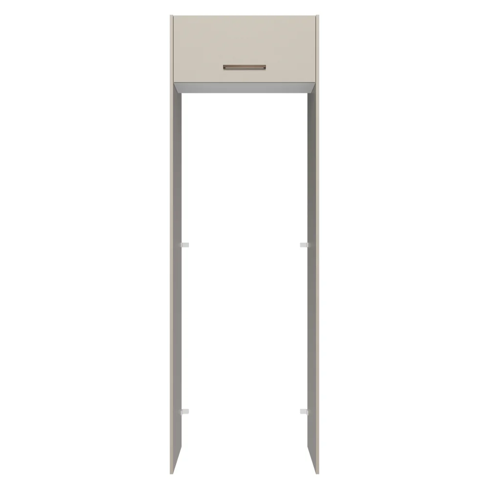 Mueble para empotrar Heladera 73 cm 1 Puerta Abatible Crema/Blanco/Crema Agata Madesa - Image 6