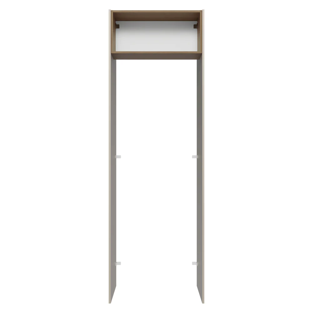 Mueble para empotrar Heladera 73 cm 1 Puerta Abatible Crema/Marrón/Crema Agata Madesa - Image 10