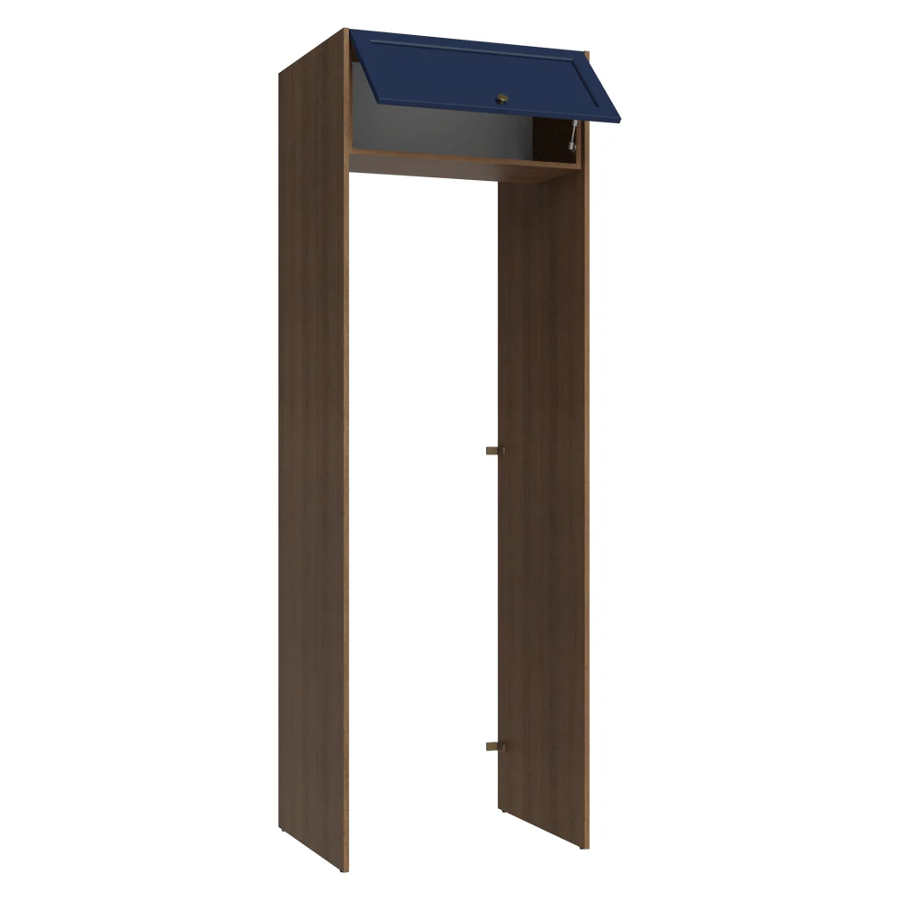 Mueble para empotrar Heladera 73 cm 1 Puerta Abatible Marrón/Azul Vik Madesa - Image 5