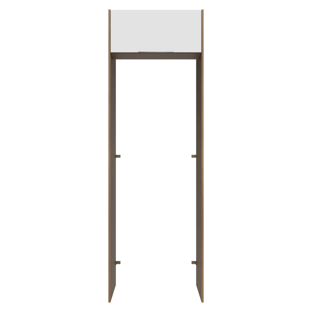 Mueble para empotrar Heladera 73 cm 1 Puerta Abatible Marrón/Blanco Stella Madesa - Image 6
