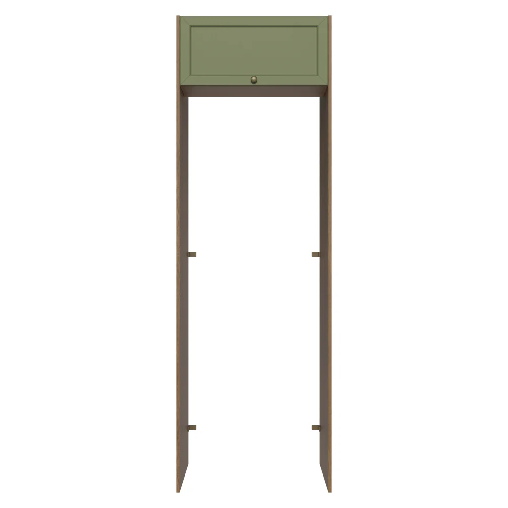 Mueble para empotrar Heladera 73 cm 1 Puerta Abatible Marrón/Verde Vik Madesa - Image 10