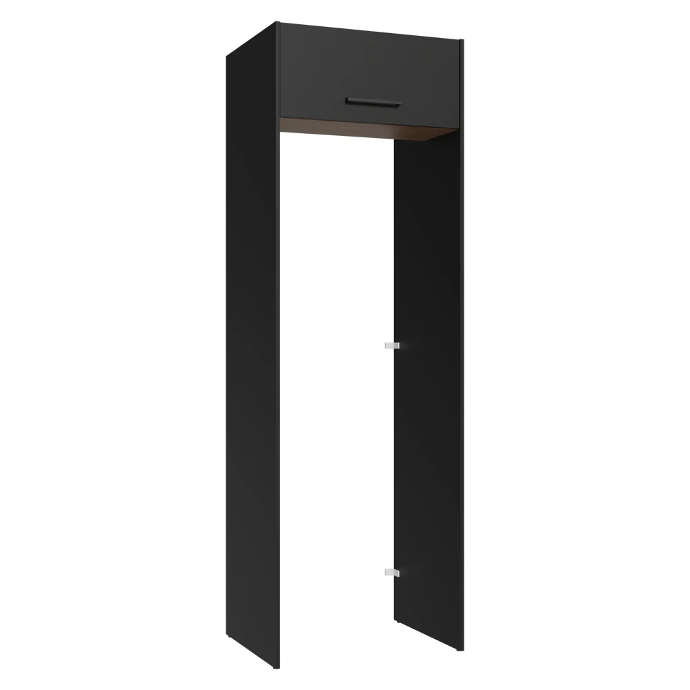 Mueble para empotrar Heladera 73 cm 1 Puerta Abatible Negro/Marrón/Negro Agata Madesa
