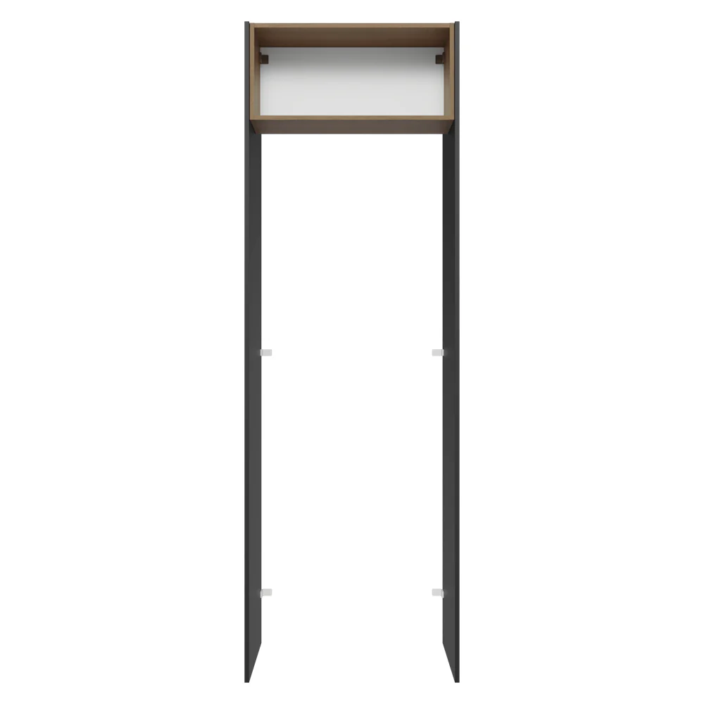 Mueble para empotrar Heladera 73 cm 1 Puerta Abatible Negro/Marrón/Negro Agata Madesa - Image 10