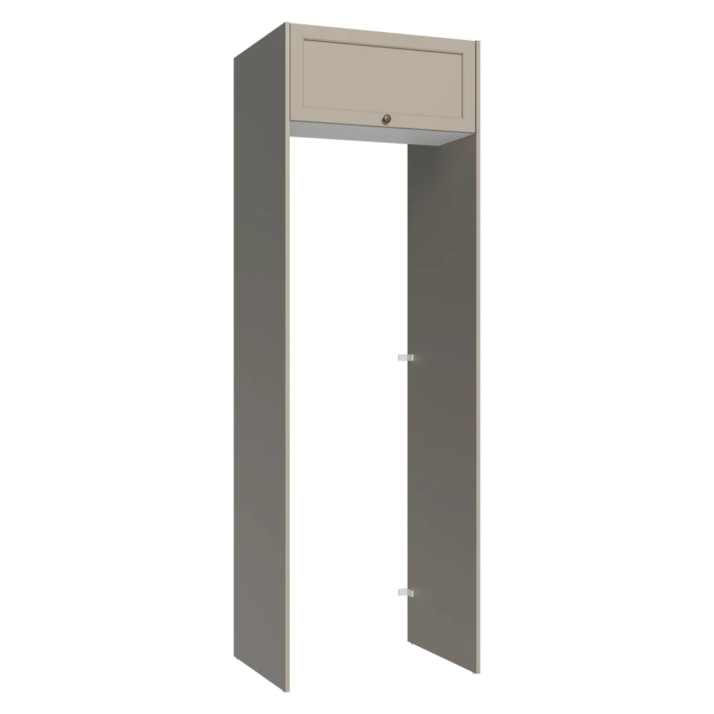 Mueble para empotrar Heladera 73 cm 1 Pueta Abatible Crema/Blanco/Crema Vik Madesa