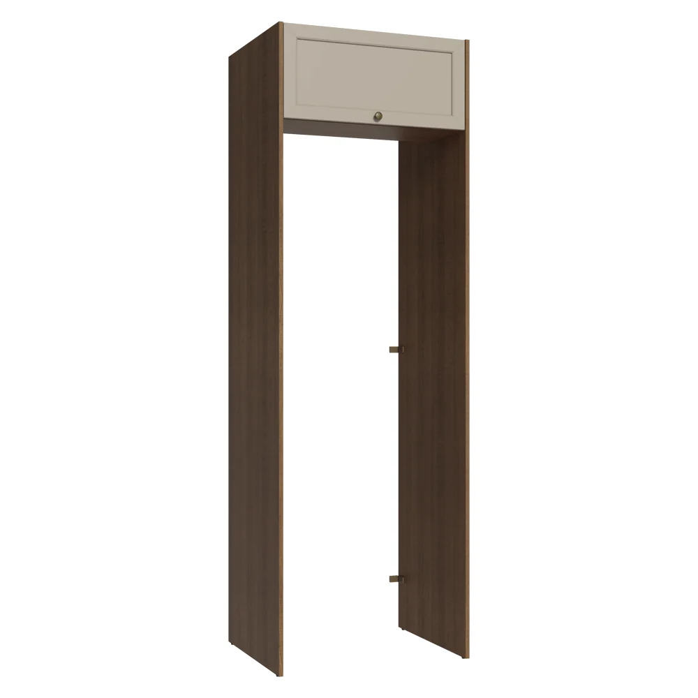 Mueble para empotrar Heladera 73 cm 1 Pueta Abatible Marrón/Crema Vik Madesa