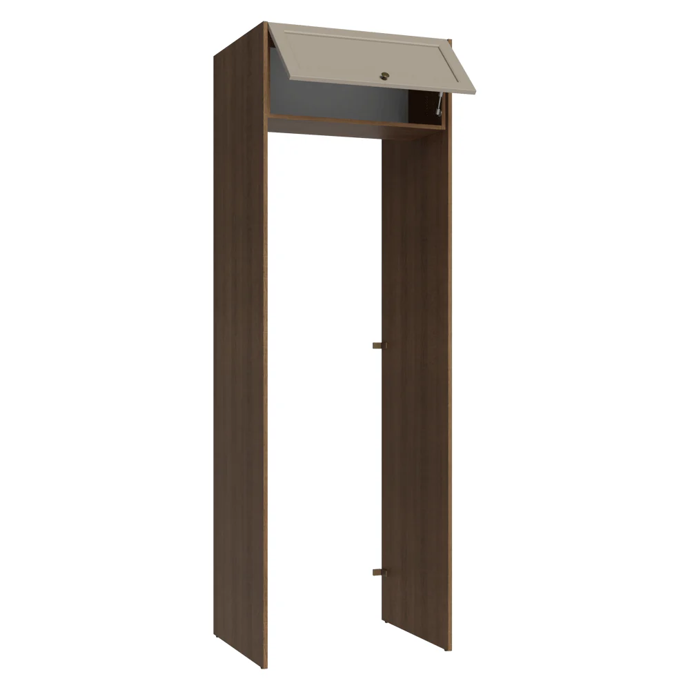 Mueble para empotrar Heladera 73 cm 1 Pueta Abatible Marrón/Crema Vik Madesa - Image 8
