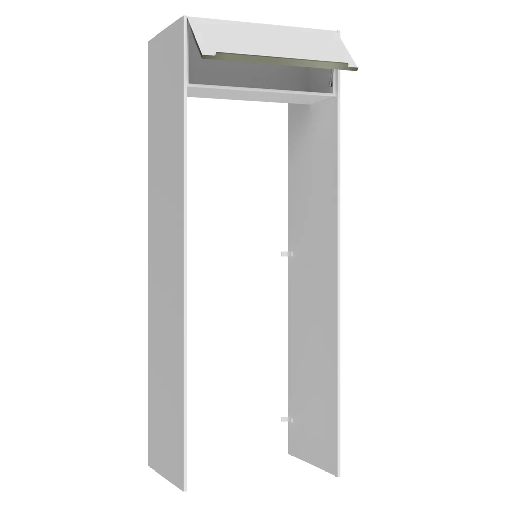 Mueble para empotrar Heladera 83 cm 1 Puerta Rebatible Blanco Aterciopelado Lux Madesa - Image 5