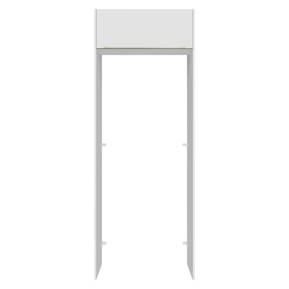 Mueble para empotrar Heladera 83 cm 1 Puerta Rebatible Blanco Aterciopelado Lux Madesa - Image 9
