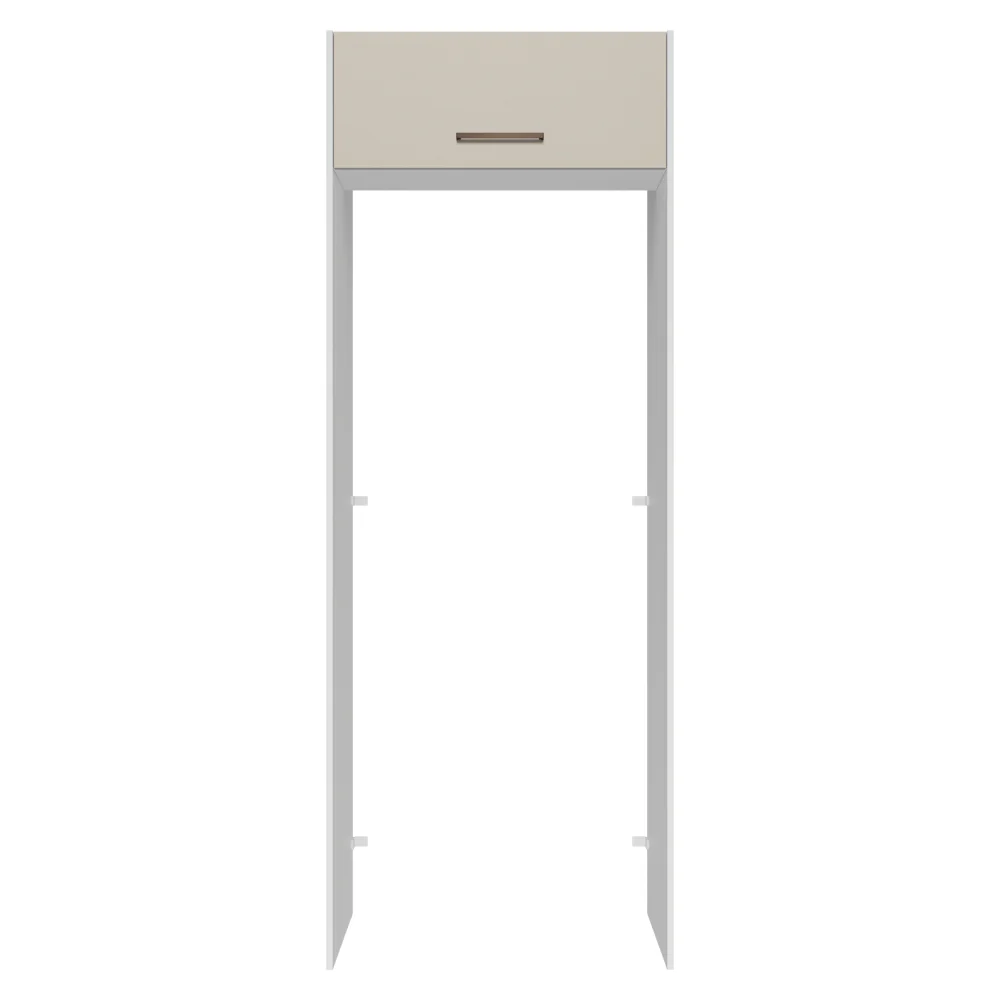 Mueble para empotrar Heladera 83 cm 1 Puerta Rebatible Blanco/Crema Agata Madesa - Image 6