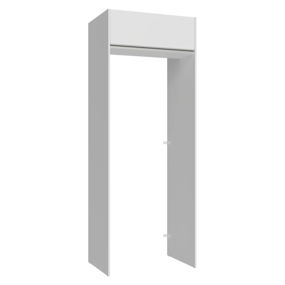 Mueble para empotrar Heladera 83 cm 1 Puerta Rebatible Blanco Glamy Madesa
