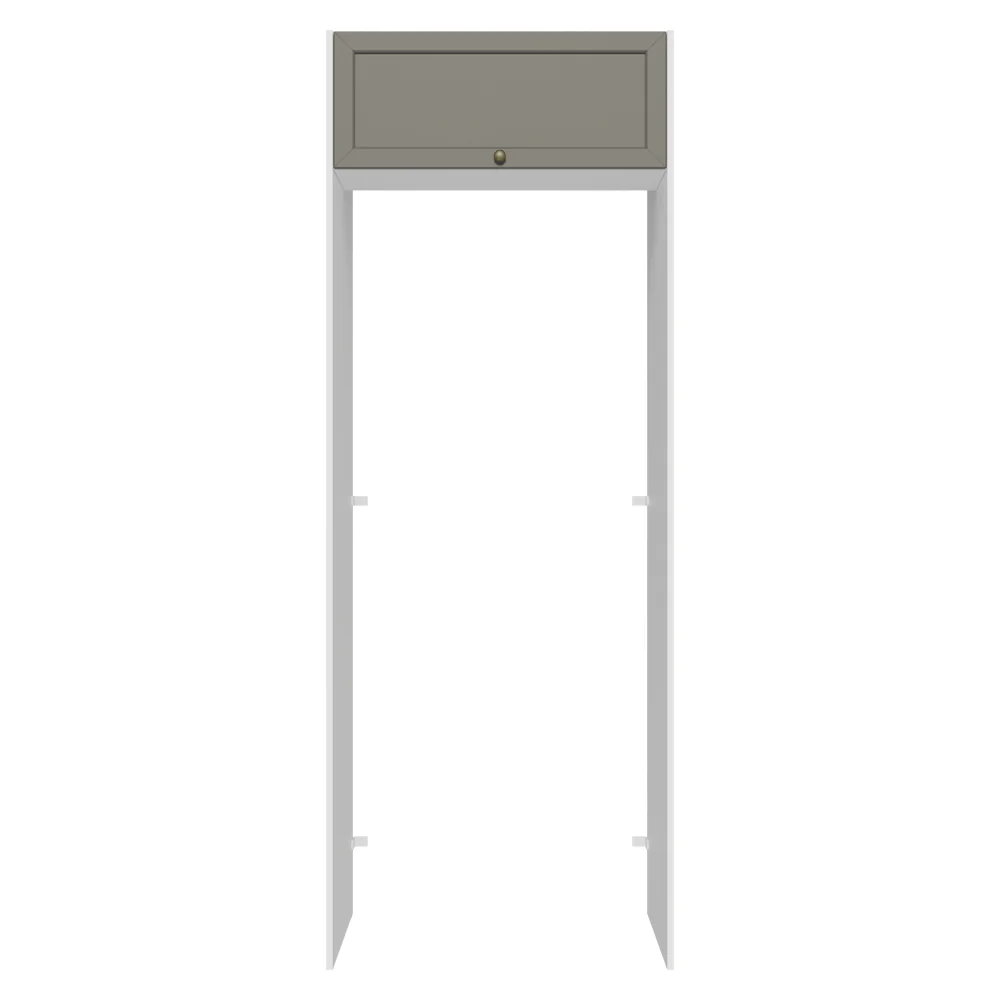 Mueble para empotrar Heladera 83 cm 1 Puerta Rebatible Blanco/Gris Vik Madesa - Image 10